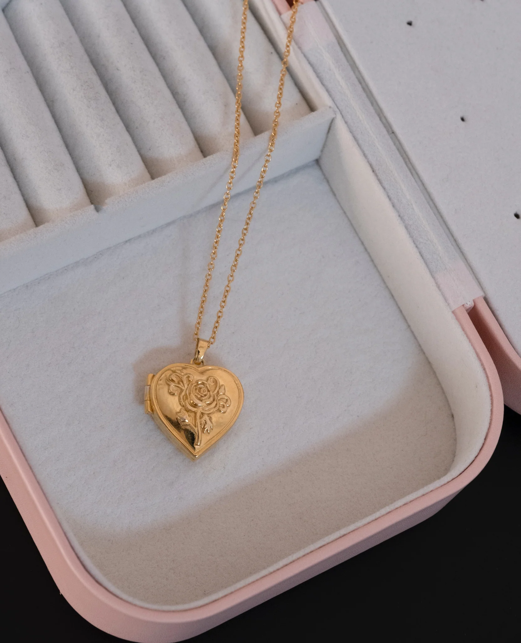 Floral Heart Locket Necklace - Image 8