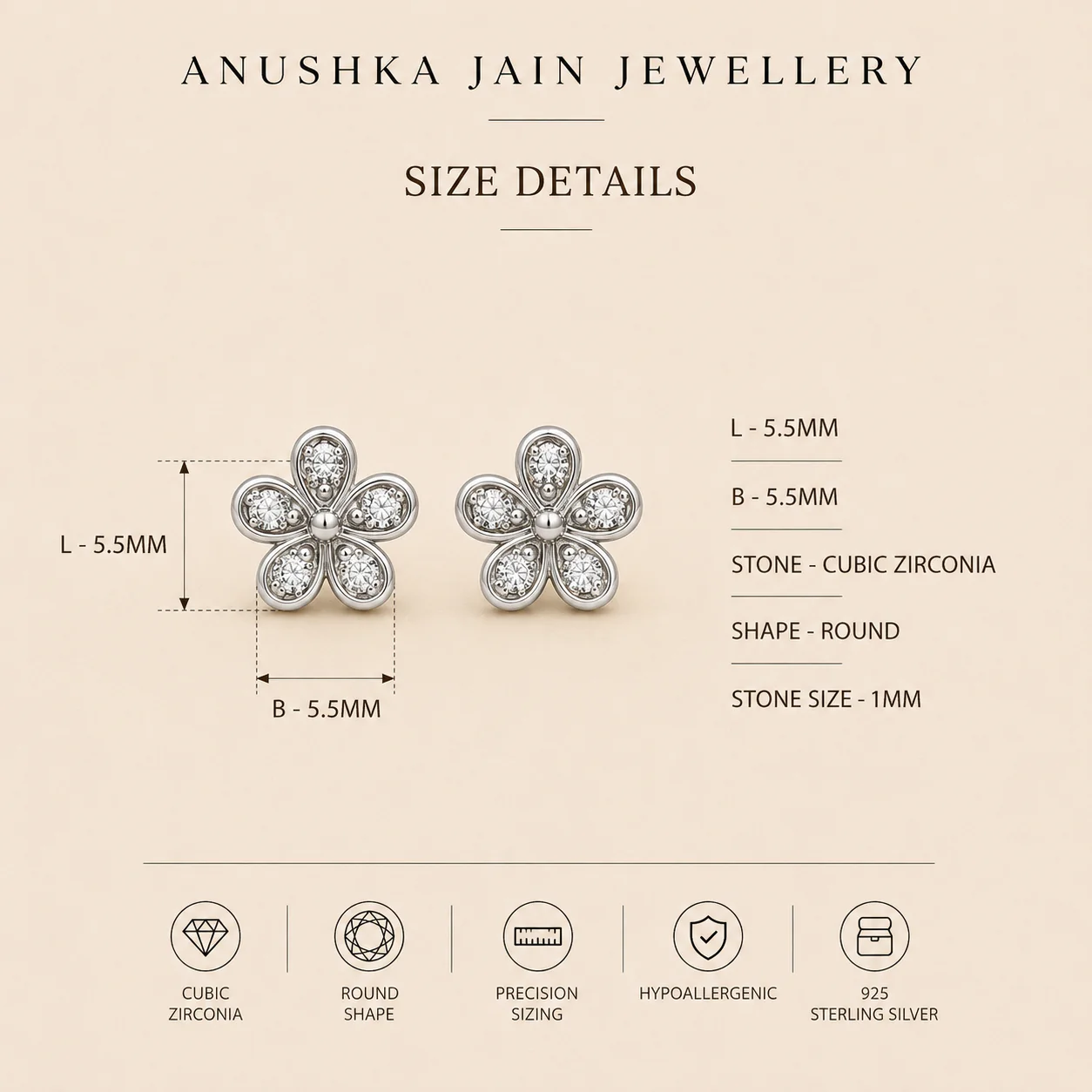 Flower Studs - Image 4