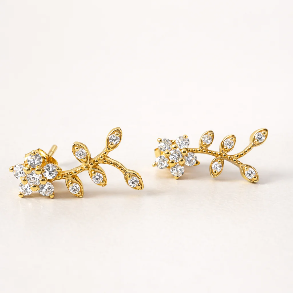Fluer Petal Diamond Studs - Image 5