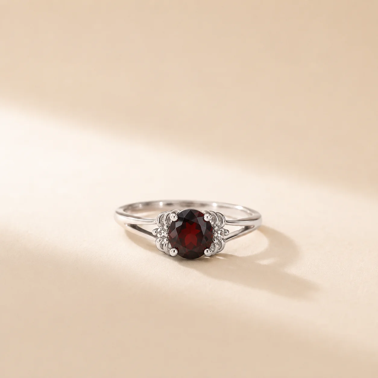Scarlet Grace Garnet Ring