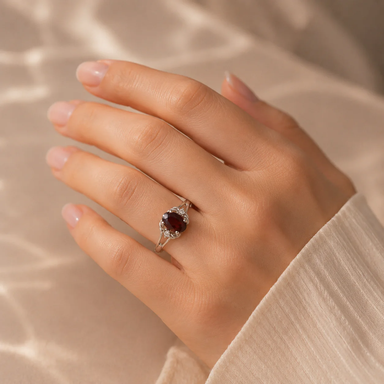 Scarlet Grace Garnet Ring - Image 4