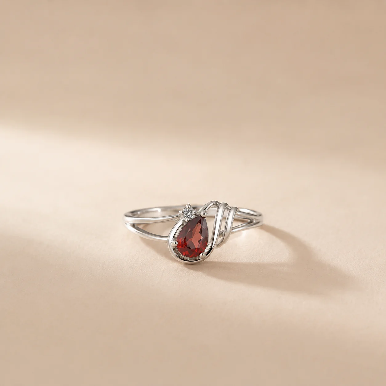 Garnet Cascade Ring