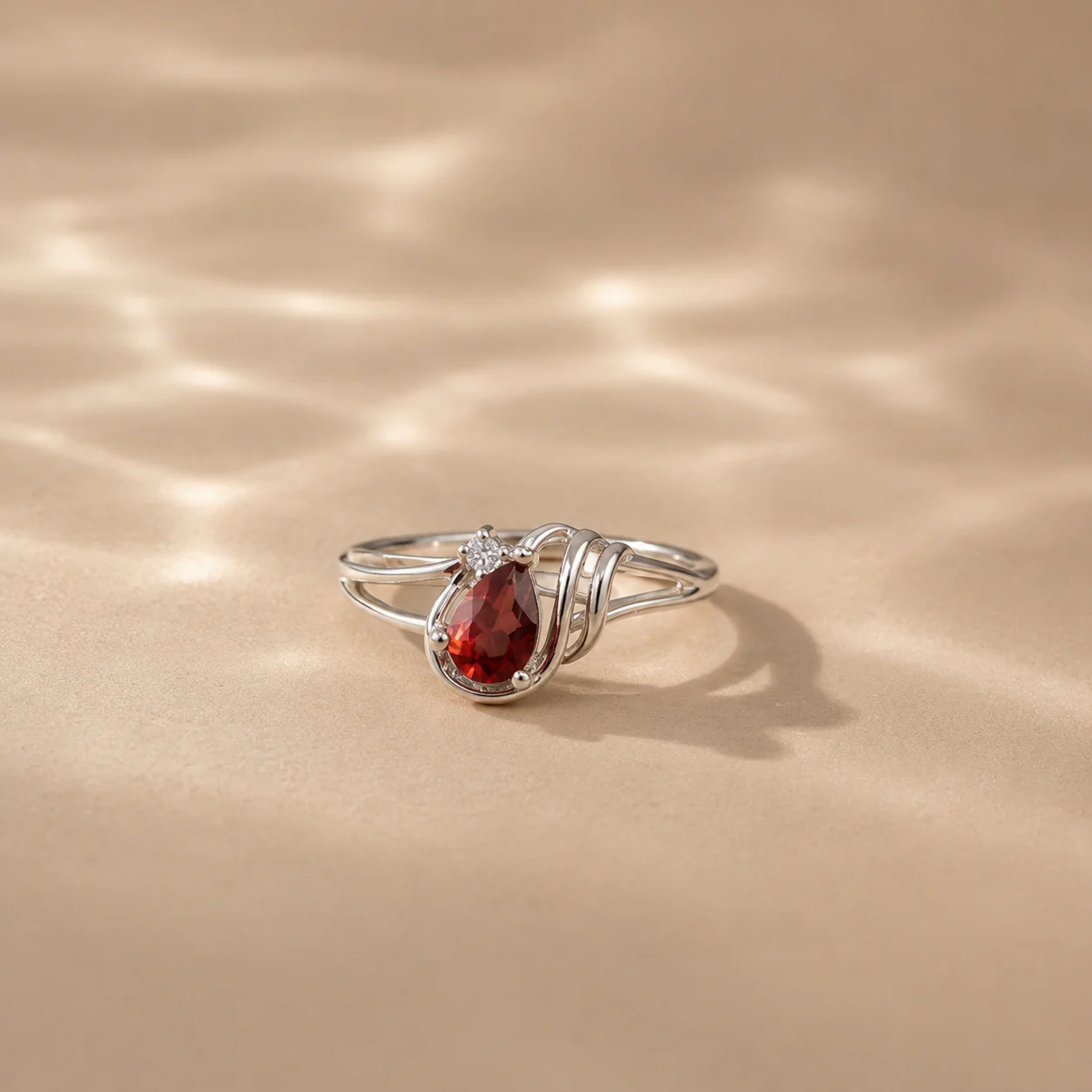 Garnet Cascade Ring - Image 3