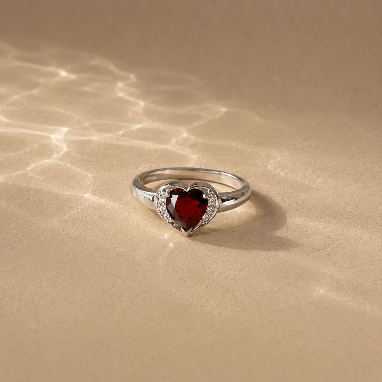 Garnet Heart Ring - Image 2