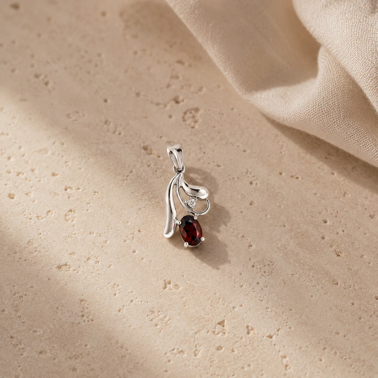 Garnet Oval Charm - Image 3