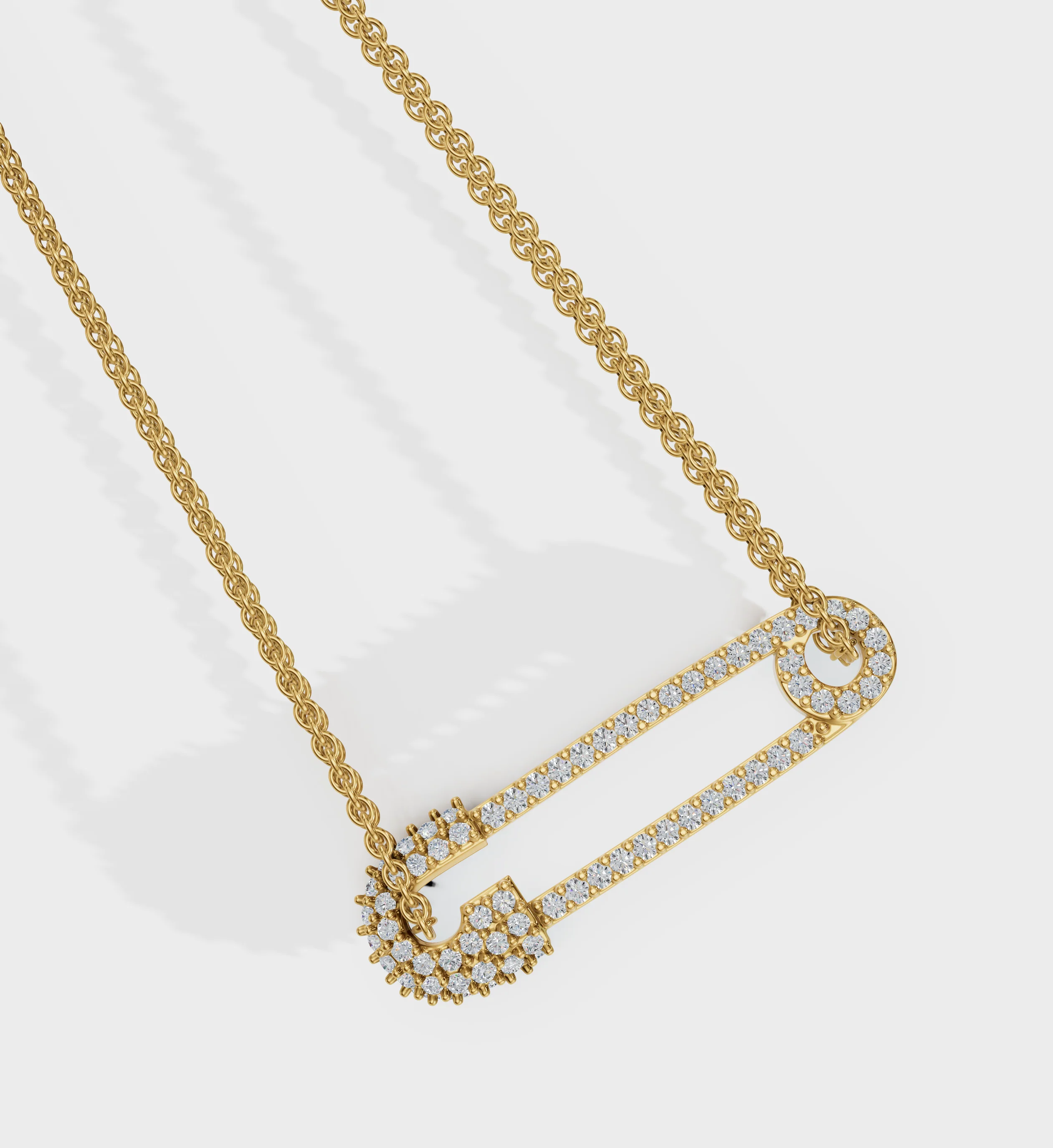 Glam Safety Pin Necklace - Image 3
