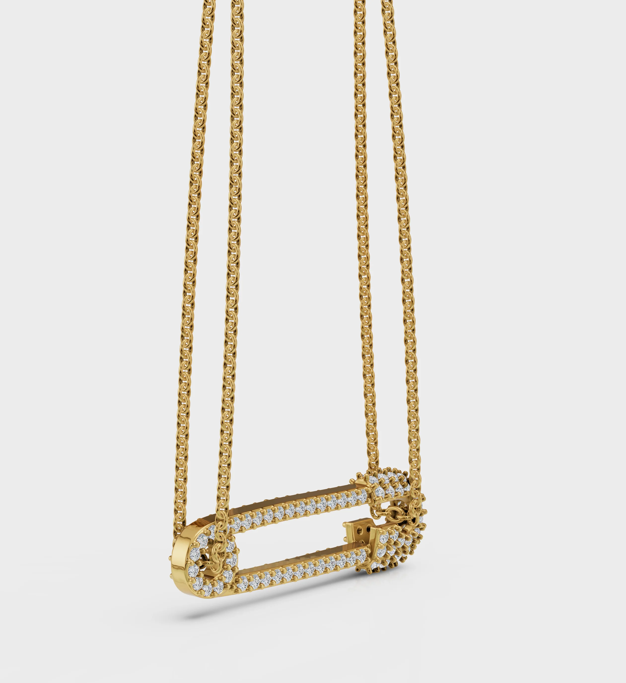 Glam Safety Pin Necklace - Image 5