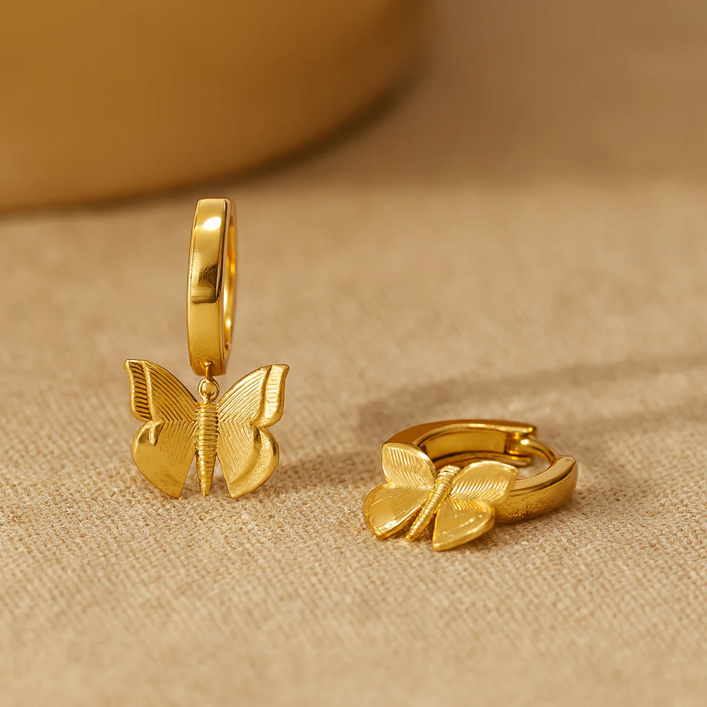 Gold Butterfly Huggies