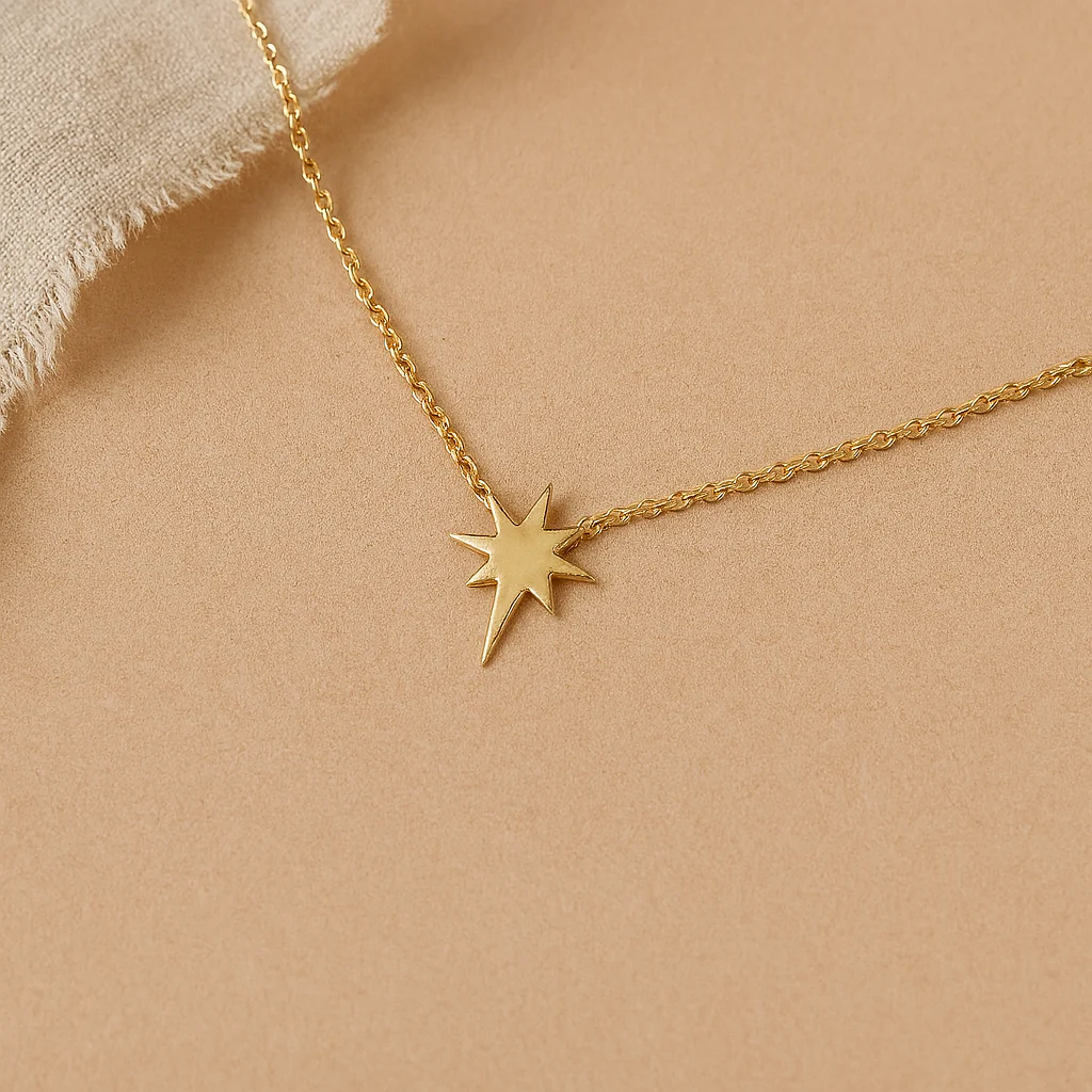Gold North Star Necklace - Image 2