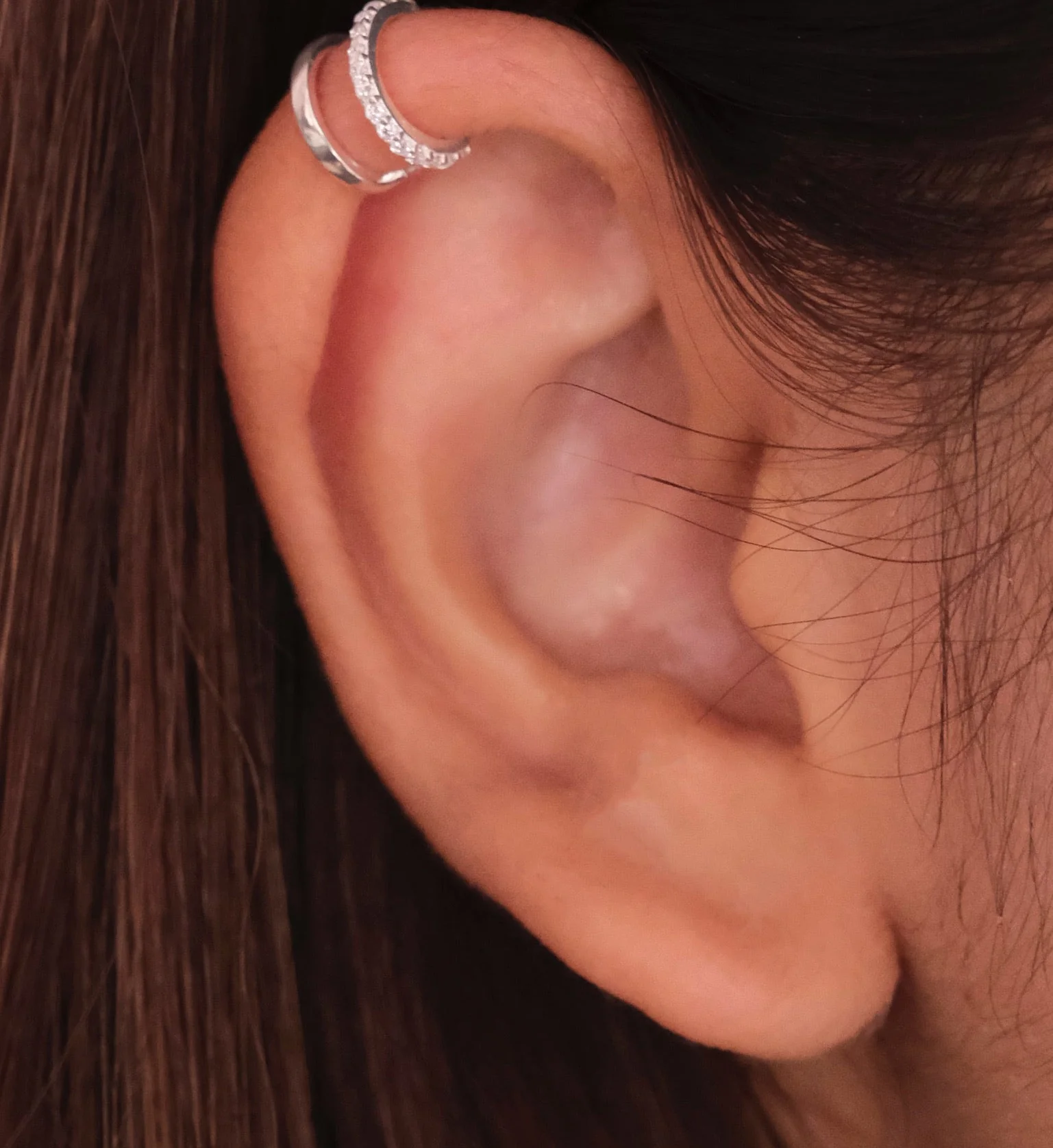 Half Diamond Ear Cuff - Image 2