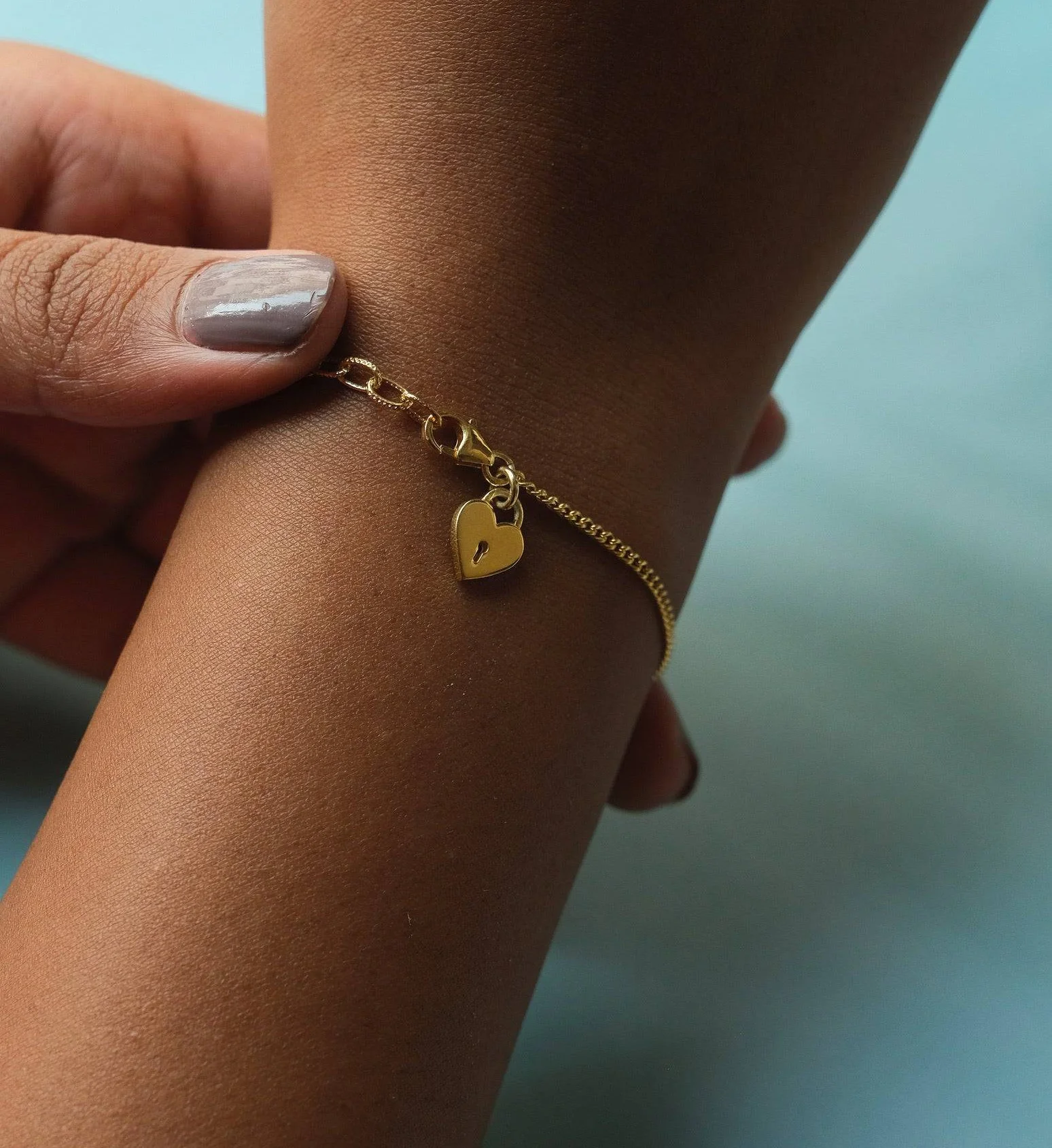 Heart Lock Charm Bracelet - Image 5