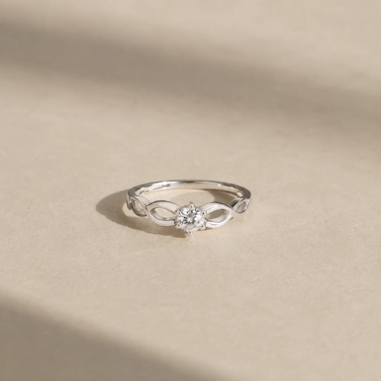 Infinity Solitaire CZ Ring