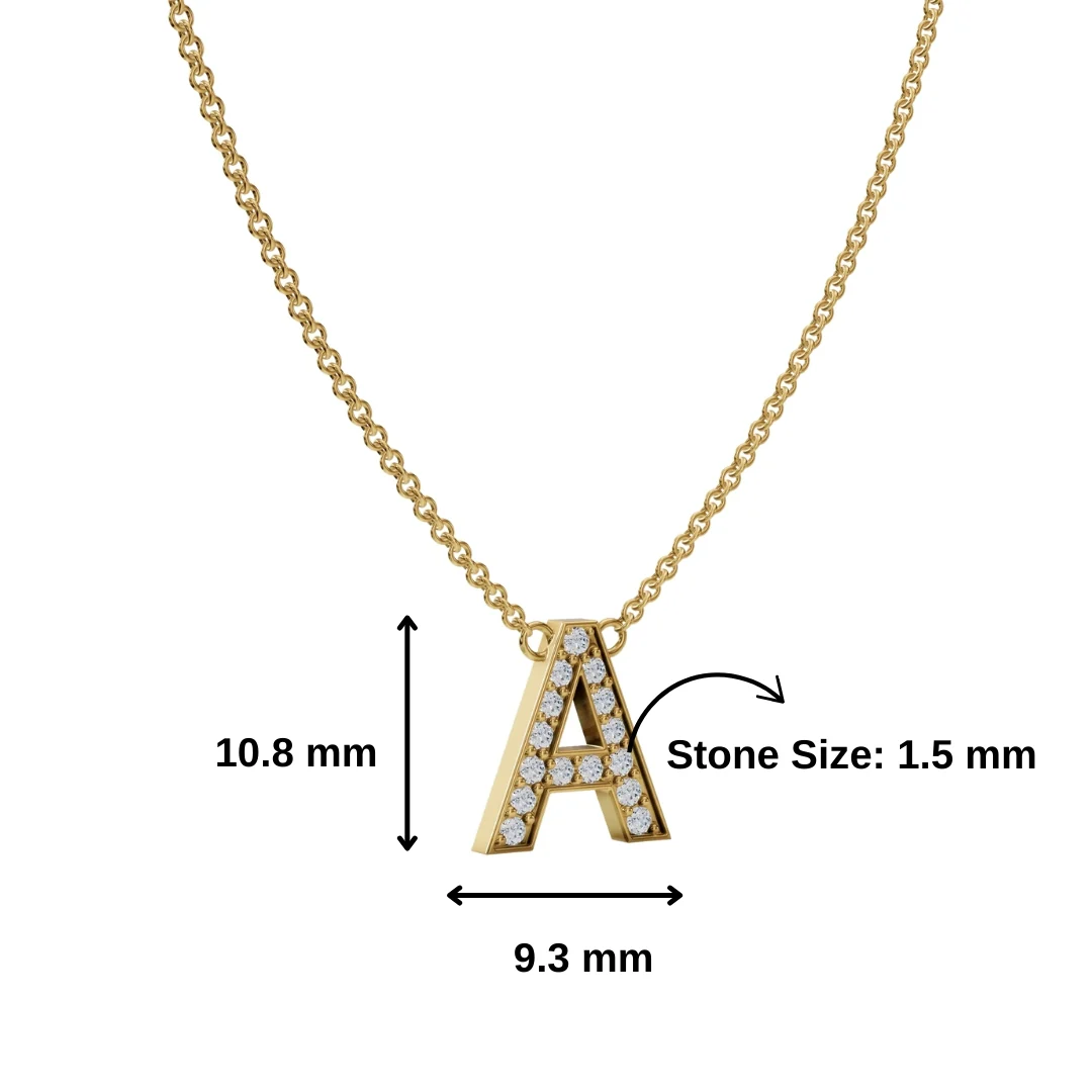 Initial Diamond Necklace - Image 7