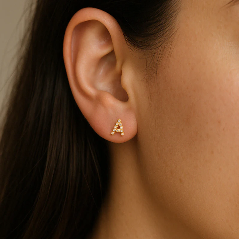 Initial Diamond Stud - Image 2