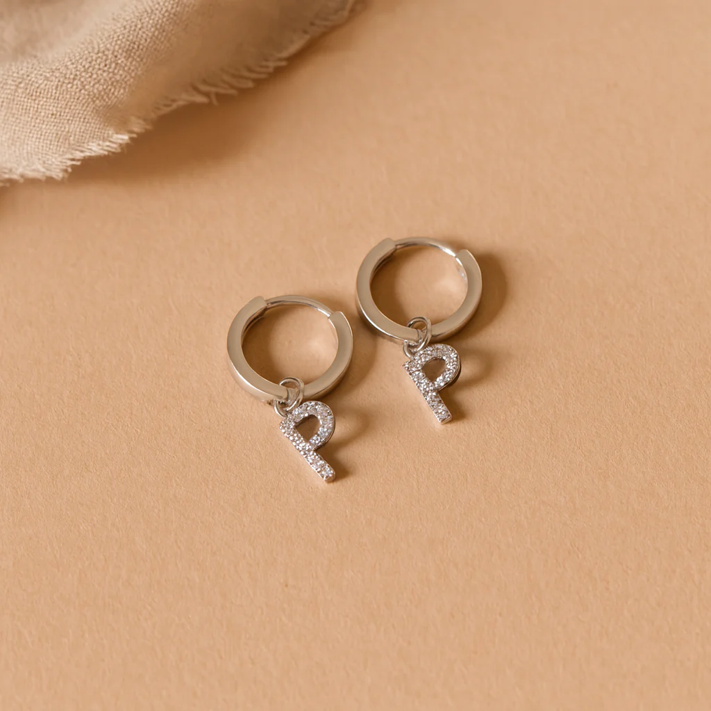 Initial Studded Huggies - Image 4