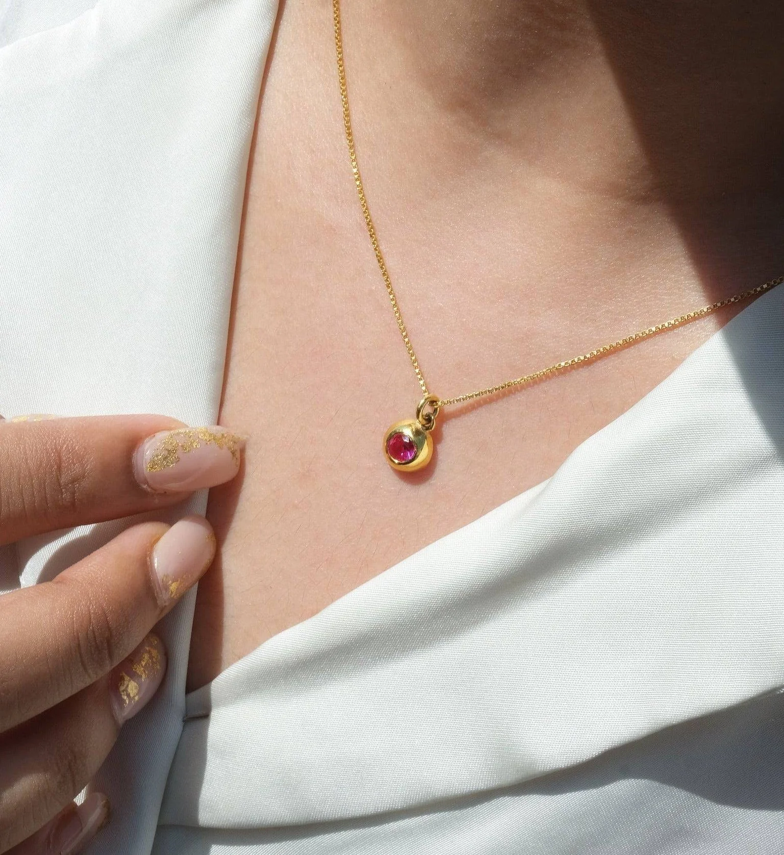 January Birthstone Necklace - Image 3