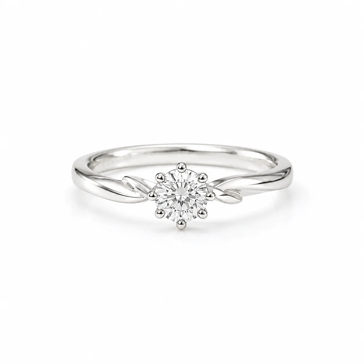 Leaf Whisper Solitaire Ring - Image 3
