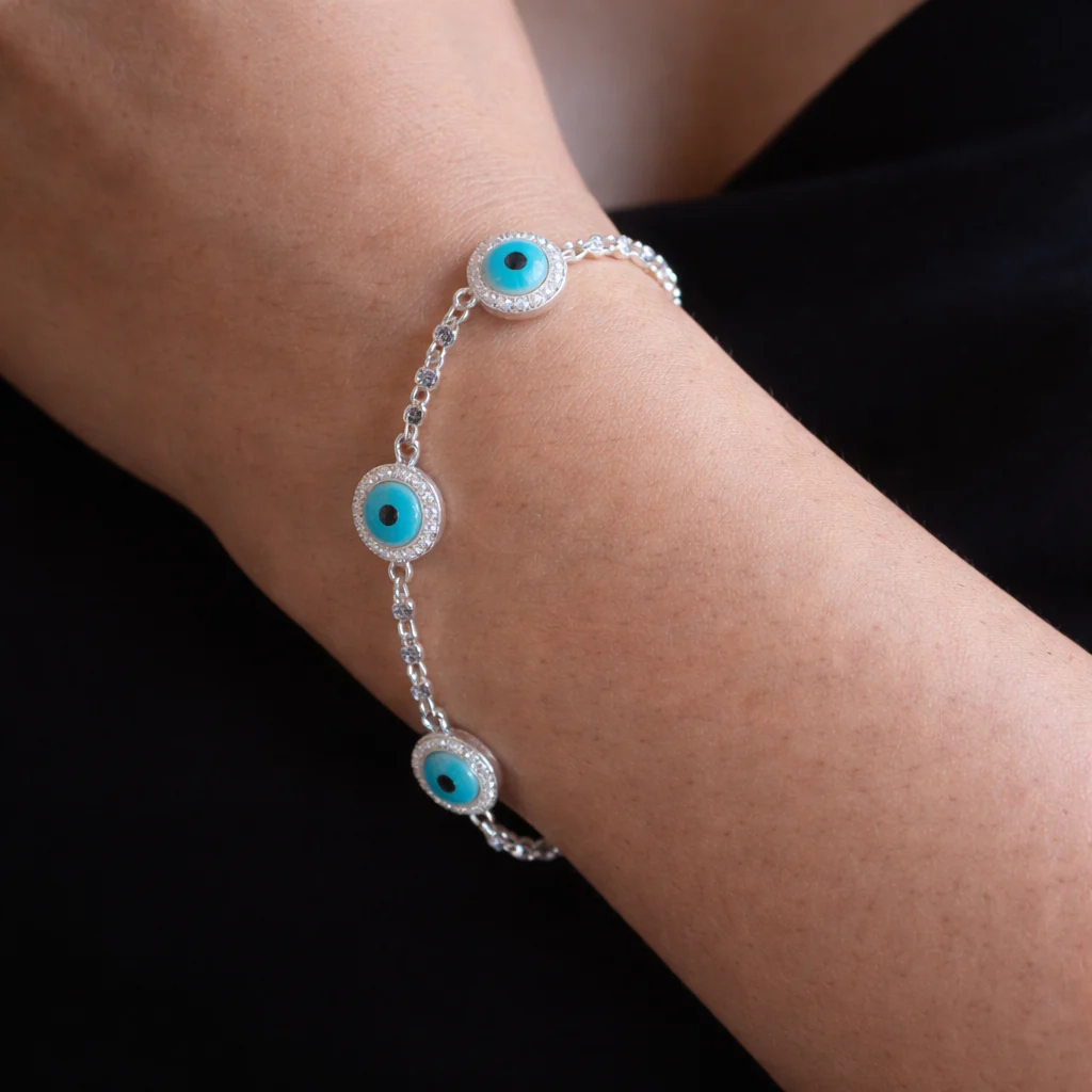 Looped Evil Eye Bracelet
