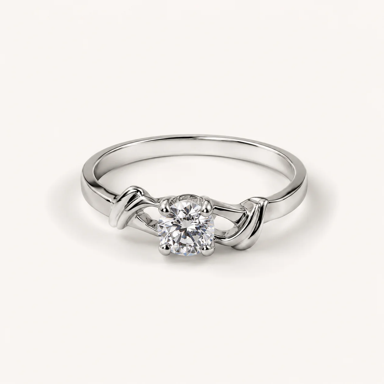 Luna Twist Solitaire Ring - Image 3