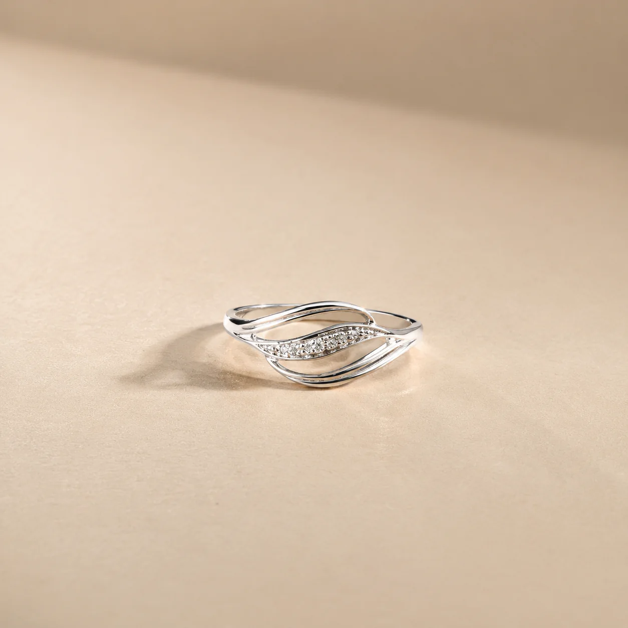 Lunelle Wave CZ Ring