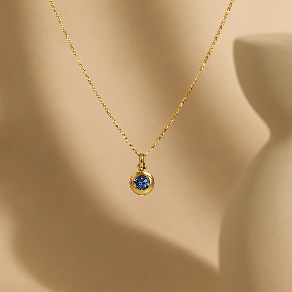 March Birthstone Necklace - Image 3