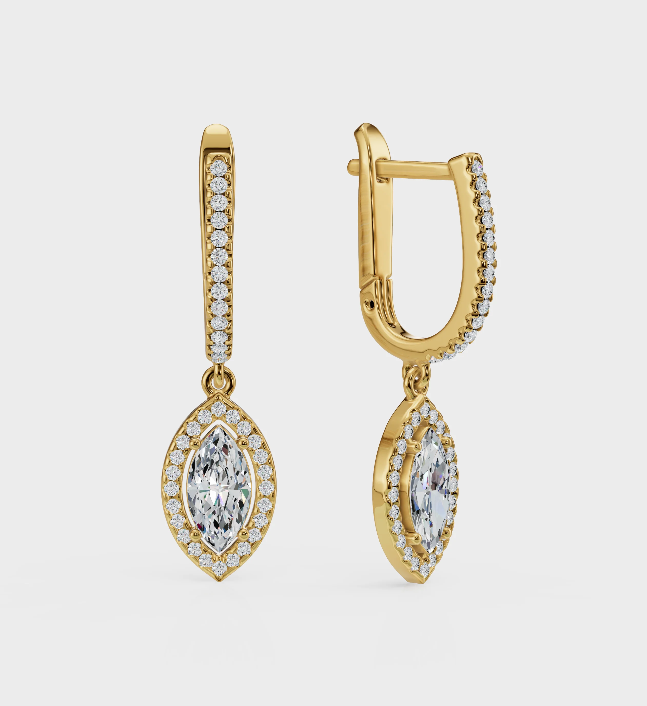 Marquise Diamond Earrings - Image 2