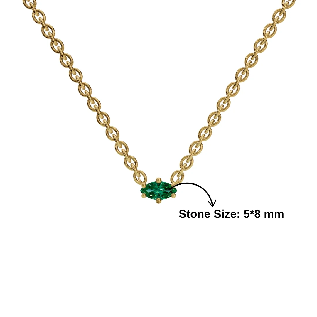Marquise Emerald Necklace - Image 7