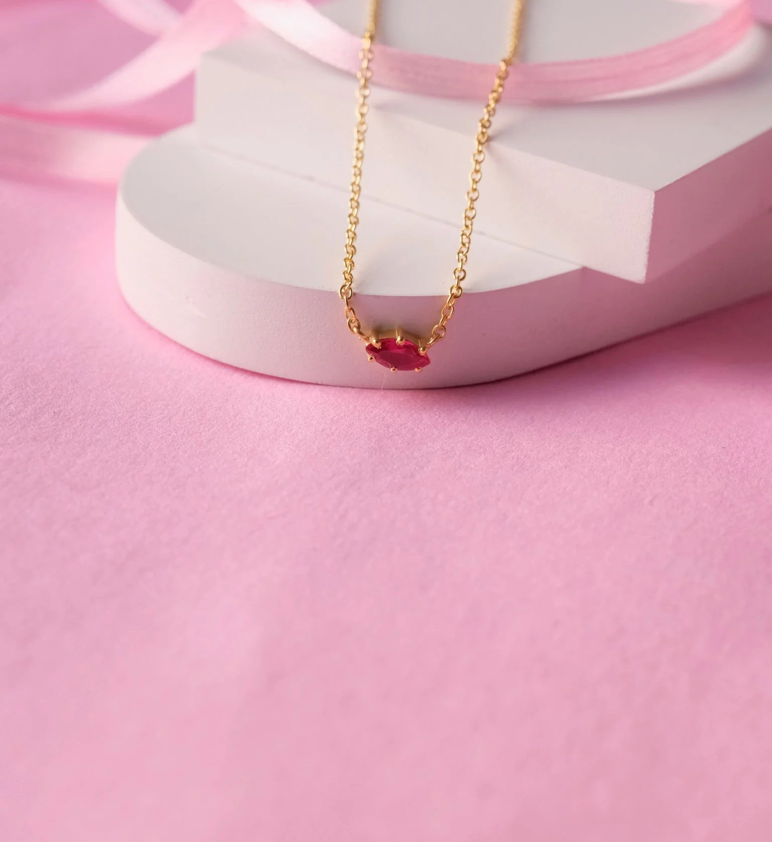Marquise Ruby Necklace - Image 5