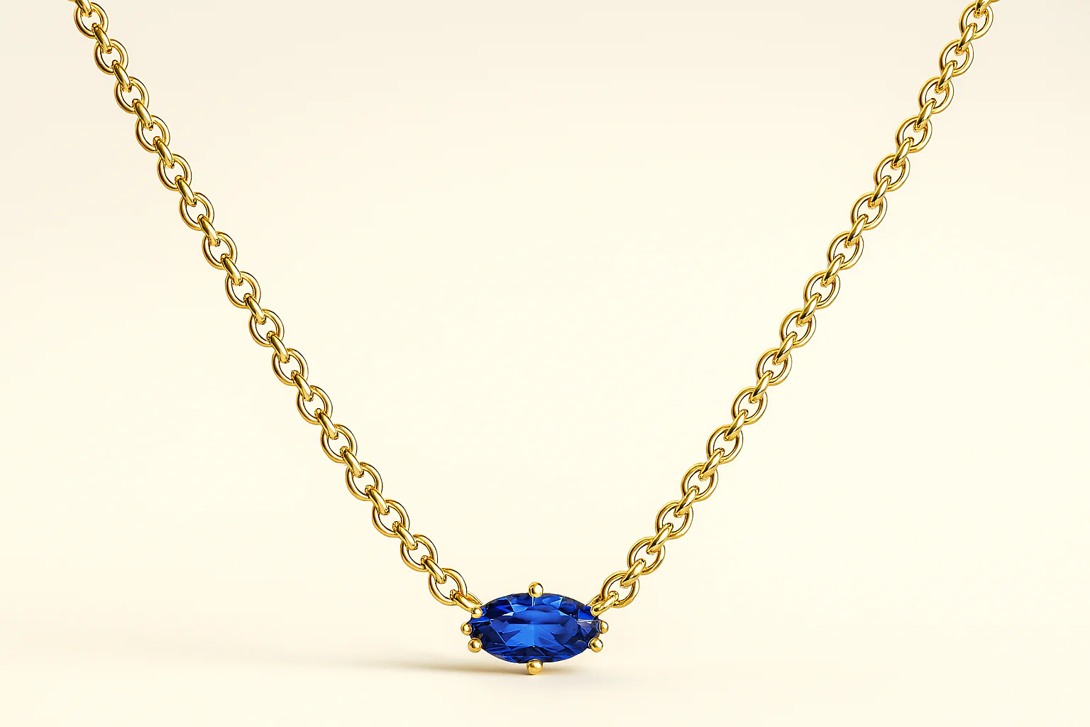 Marquise Sapphire Necklace - Image 6