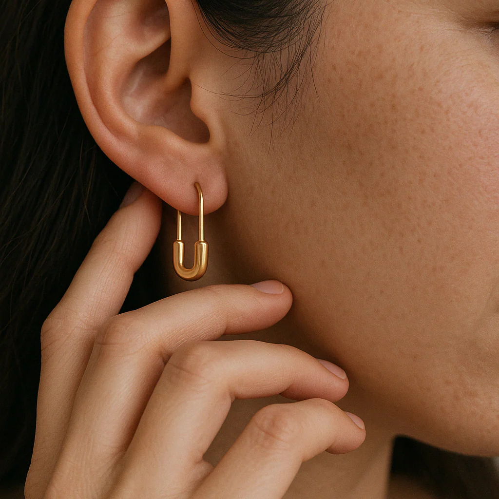 Mini Safety Pin Earrings