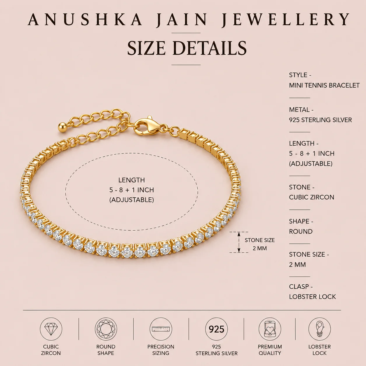 Mini Tennis Bracelet - Image 6