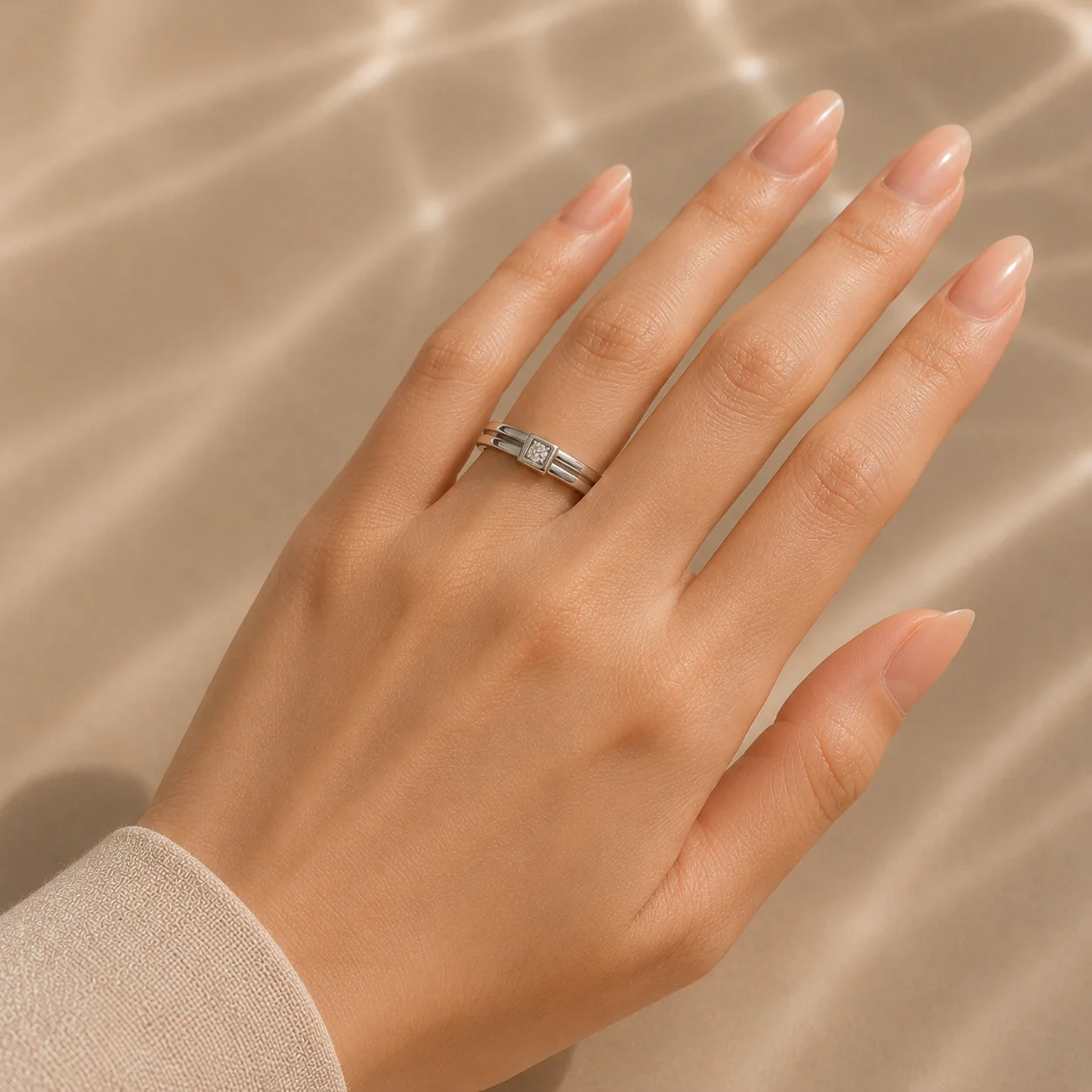 Minimal Bezel Solitaire Ring