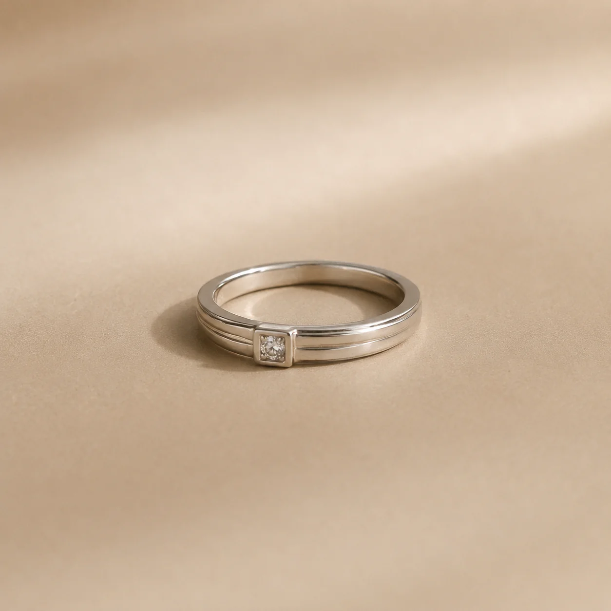 Minimal Bezel Solitaire Ring - Image 2