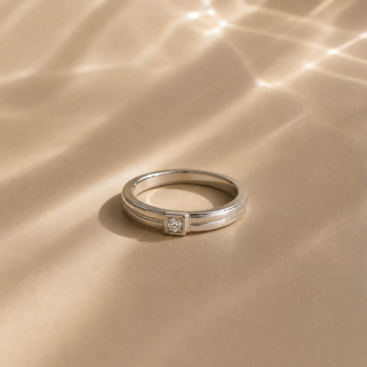 Minimal Bezel Solitaire Ring - Image 4