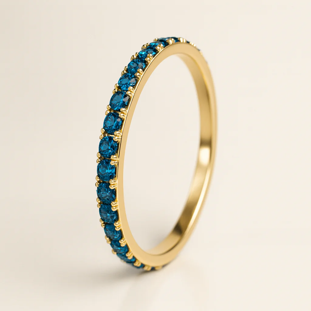 Minimal Birthstone Eternity Ring - Image 3
