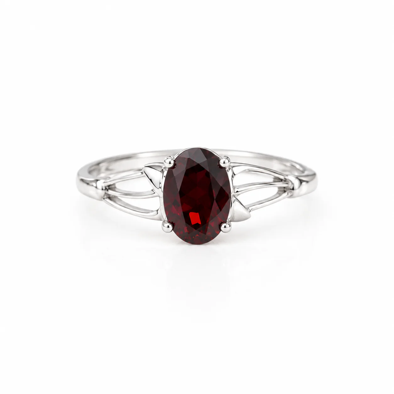 Minimal Garnet Ring - Image 2