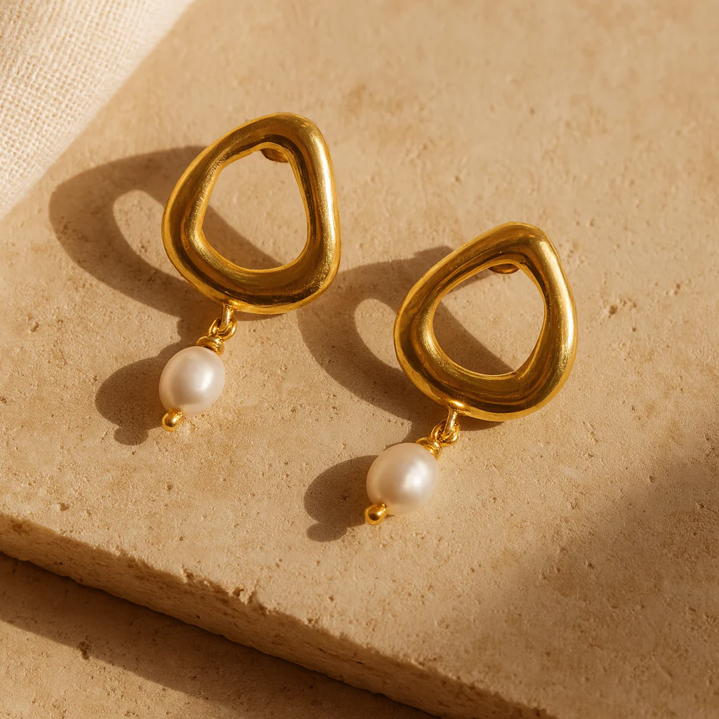 Molten Pearl Earrings - Image 2