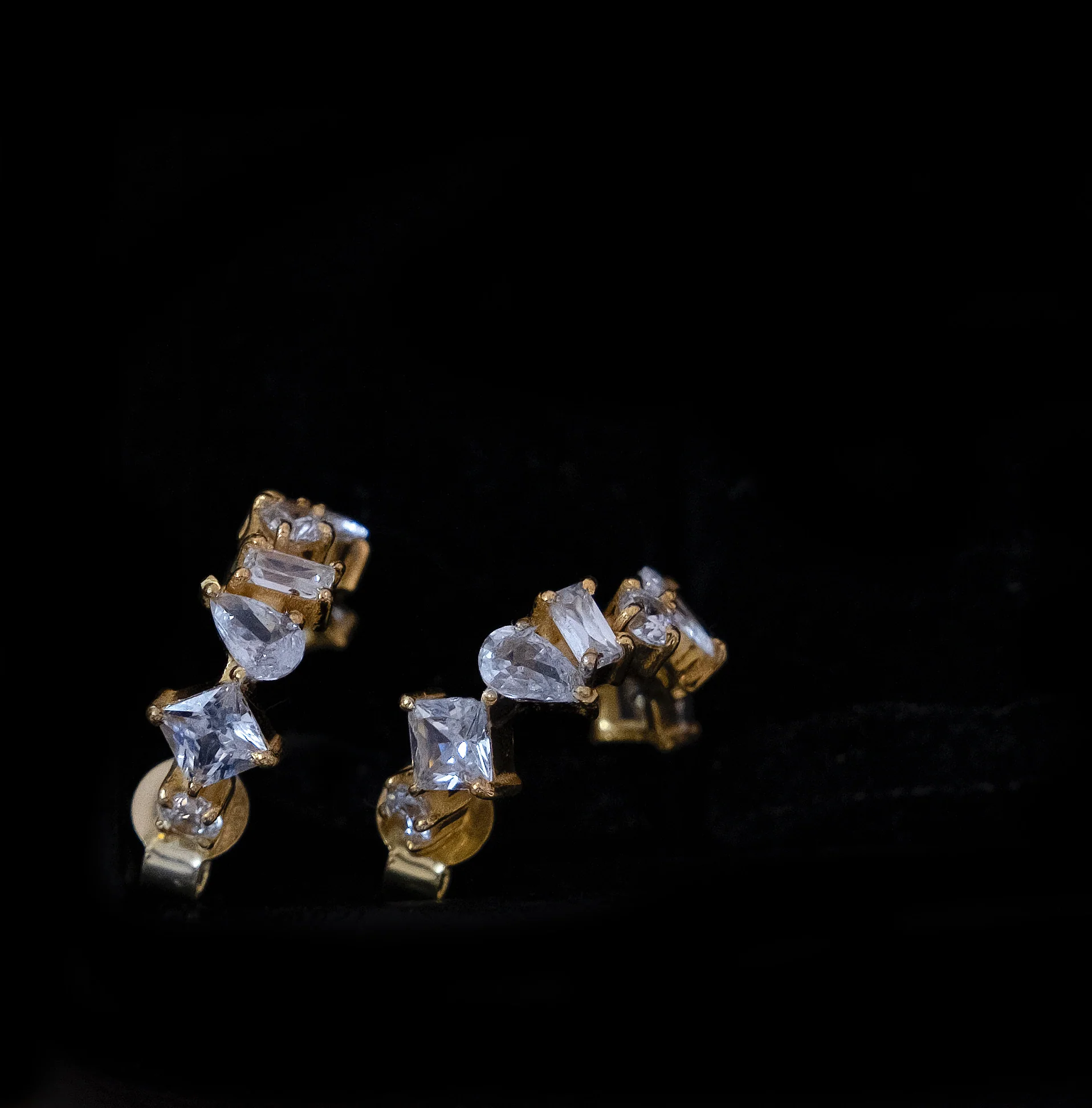 Multi Shape CZ Hoops Earring - Image 4