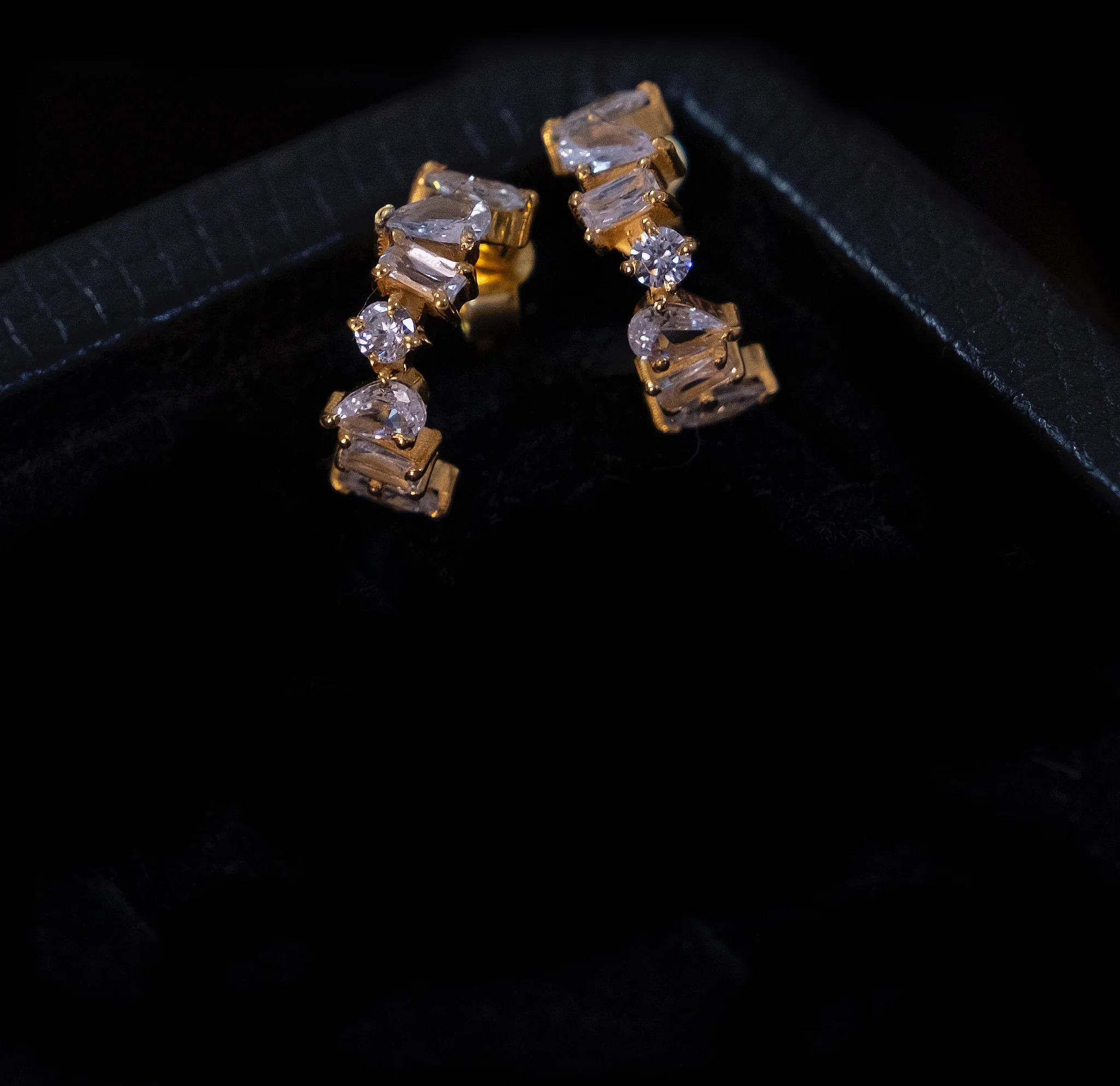 Multi Shape CZ Hoops Earring - Image 5