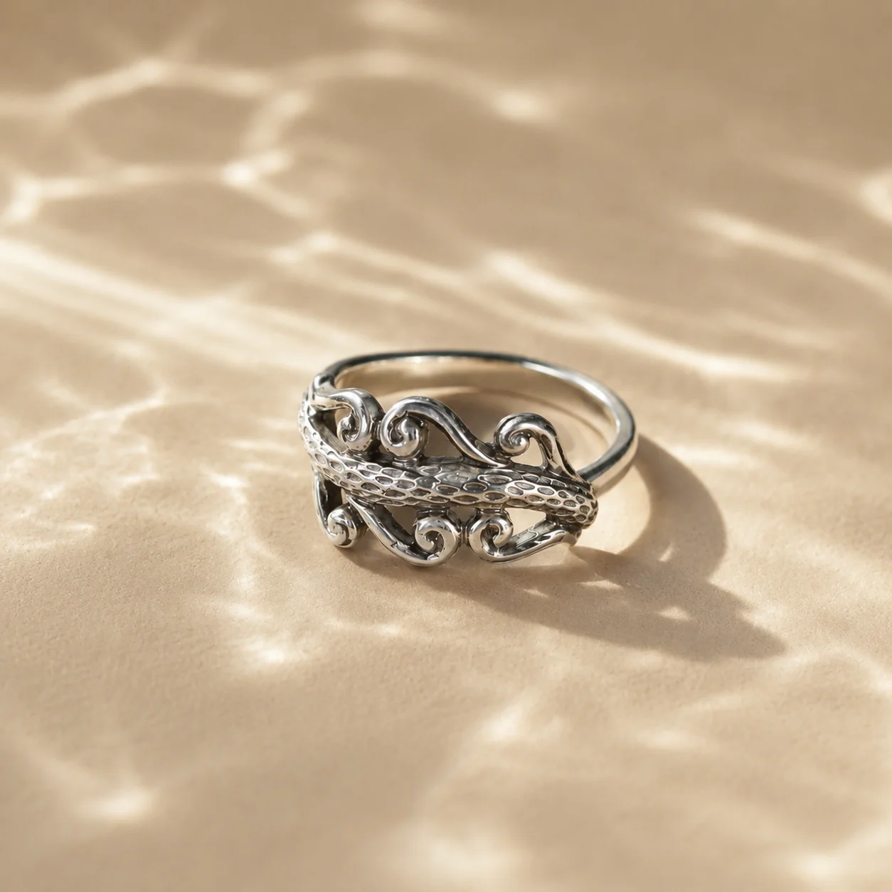 Ocean Wave Statement Ring - Image 2