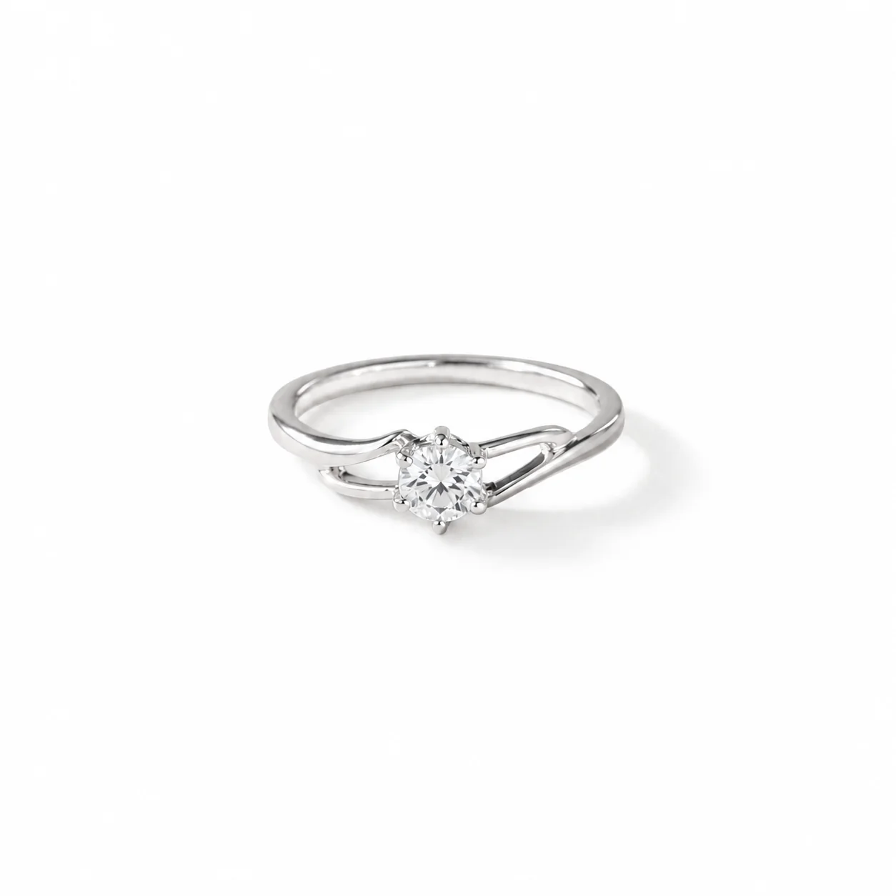 Open Twist Solitaire Ring - Image 2