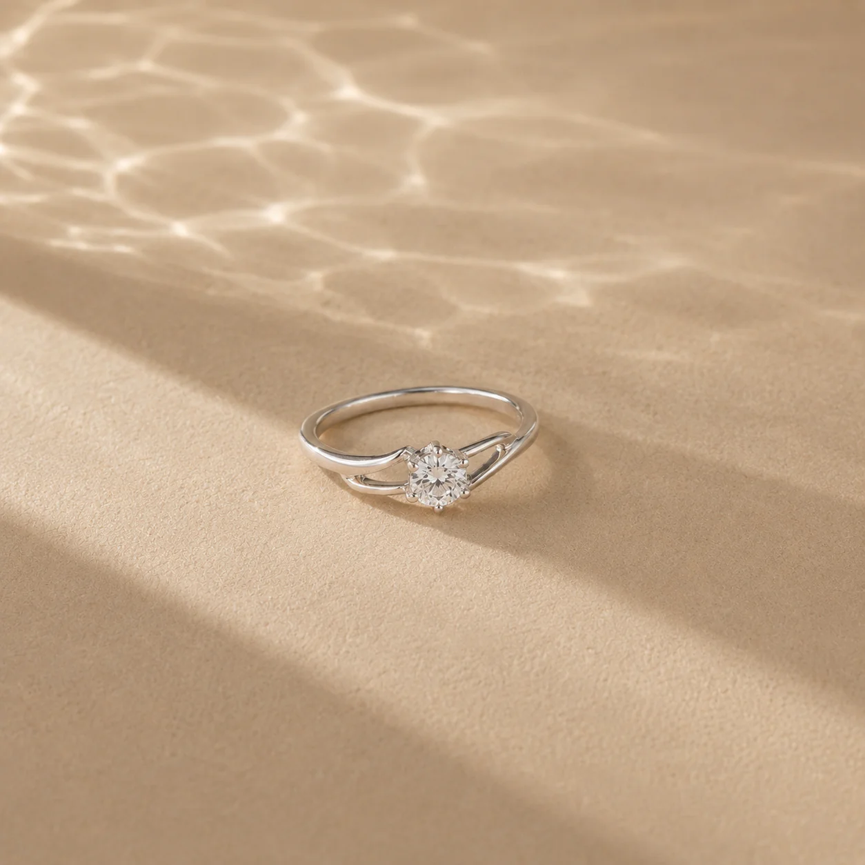 Open Twist Solitaire Ring - Image 3
