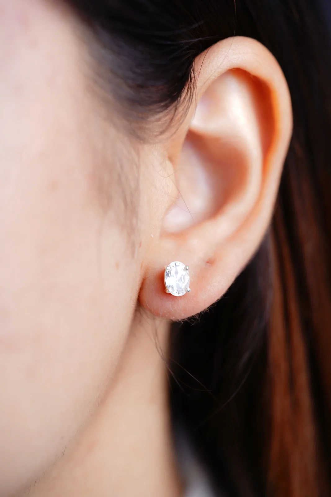 Oval Diamond Studs - Image 2