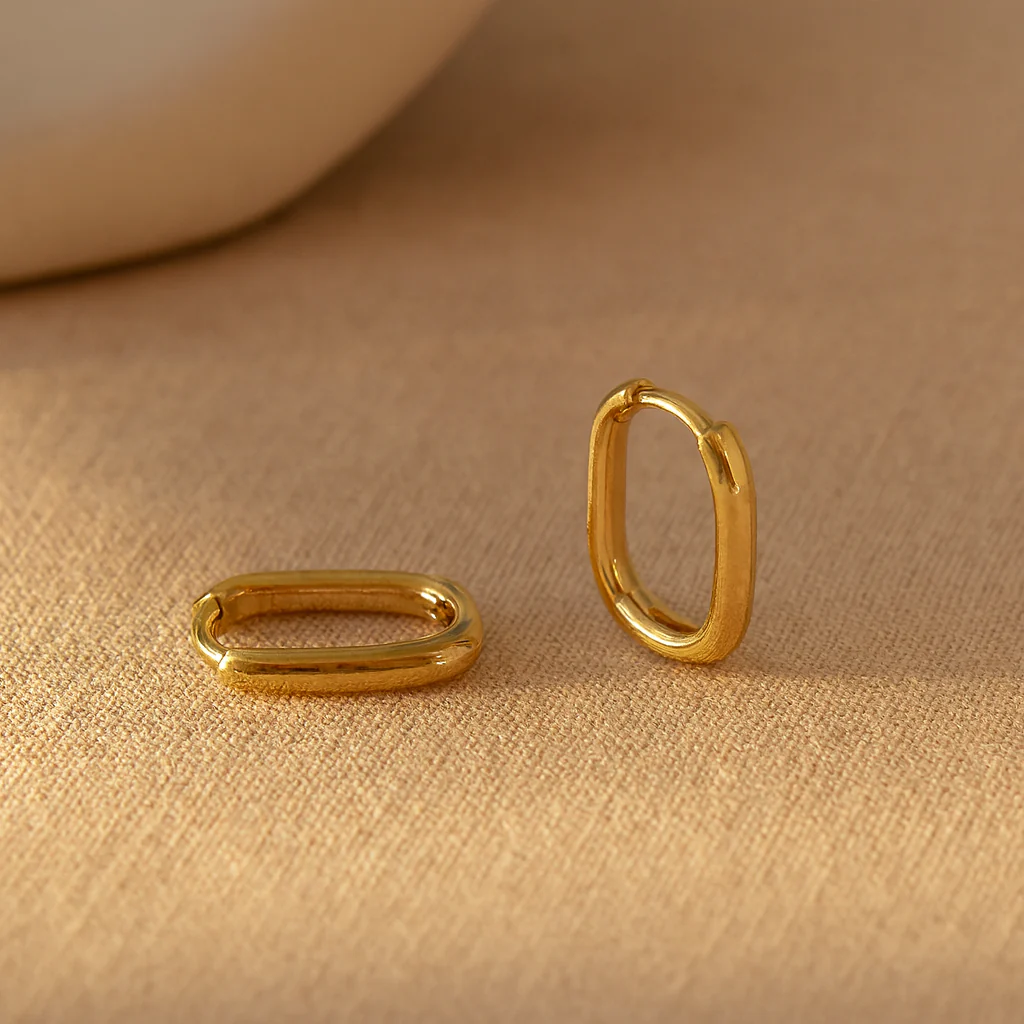 Oval Huggie Earring - Image 5