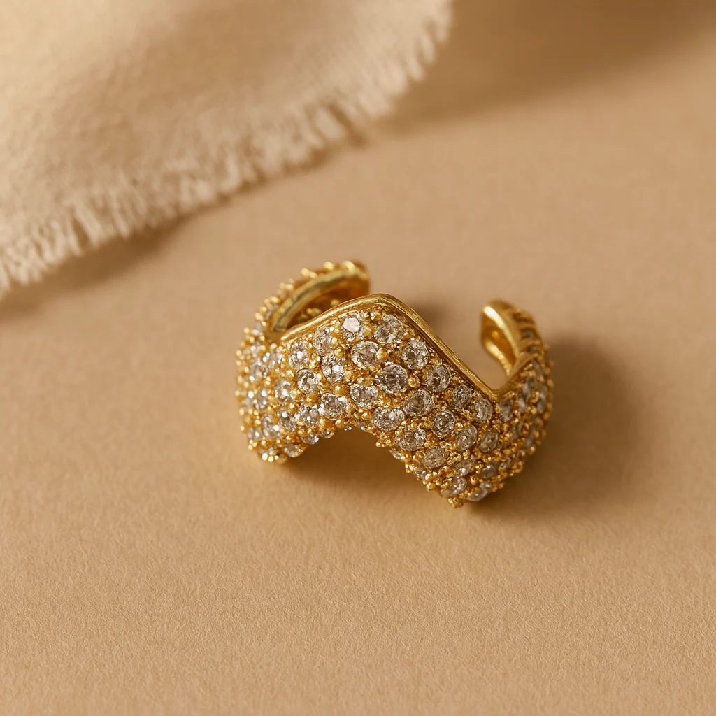 Pave Curved Ear Cuff - Image 2