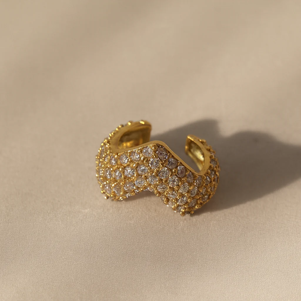 Pave Curved Ear Cuff - Image 3