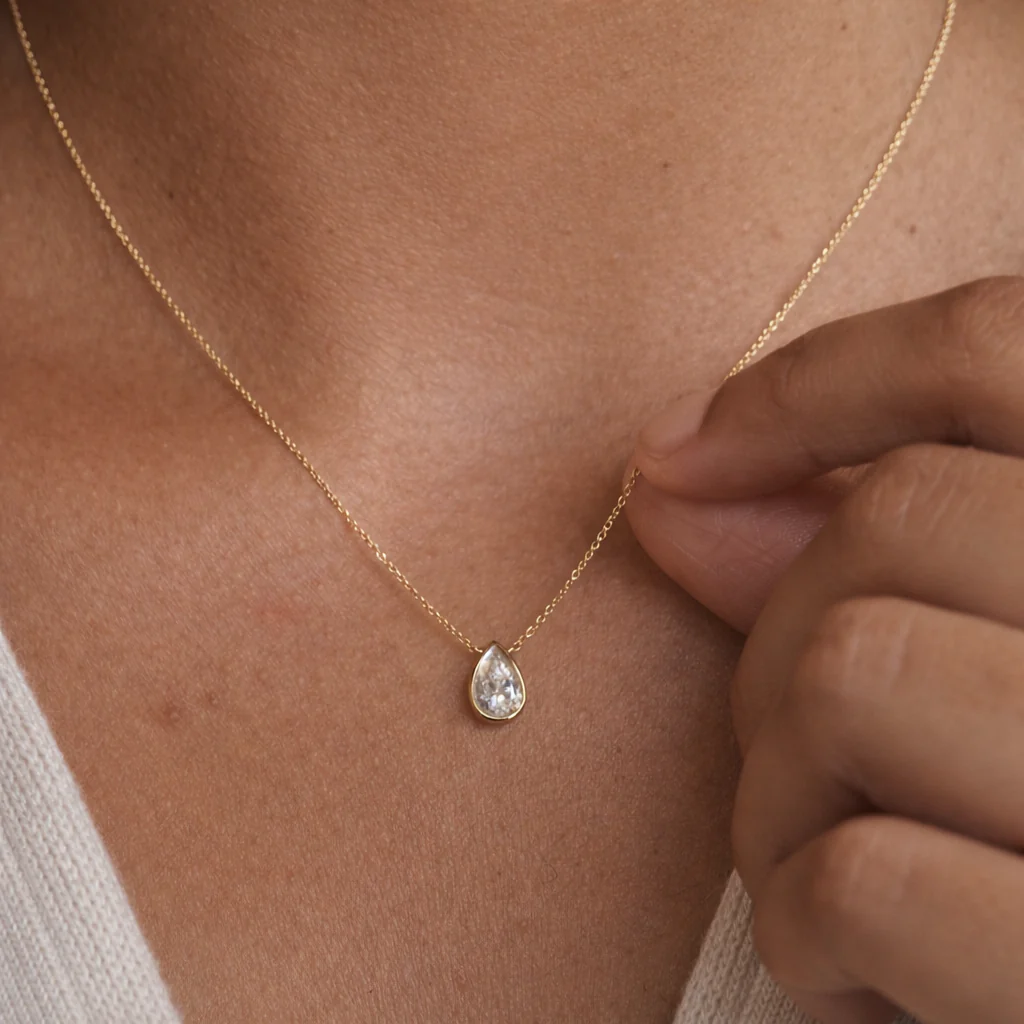 Pear Diamond Necklace
