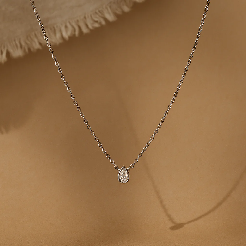 Pear Diamond Necklace - Image 2