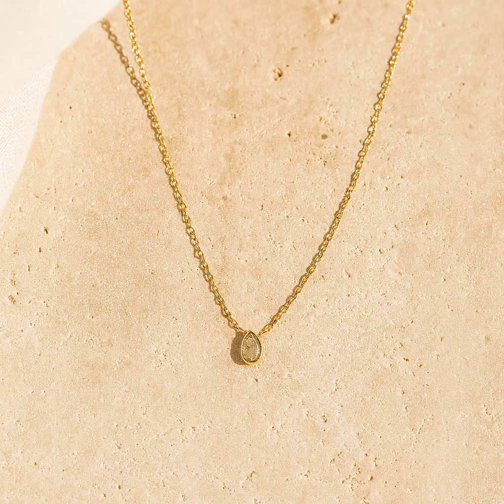 Pear Diamond Necklace - Image 3