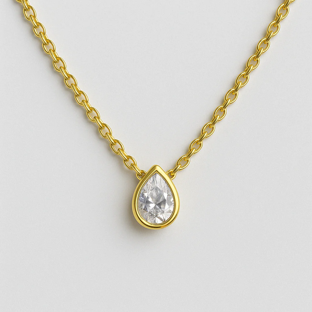 Pear Diamond Necklace - Image 4